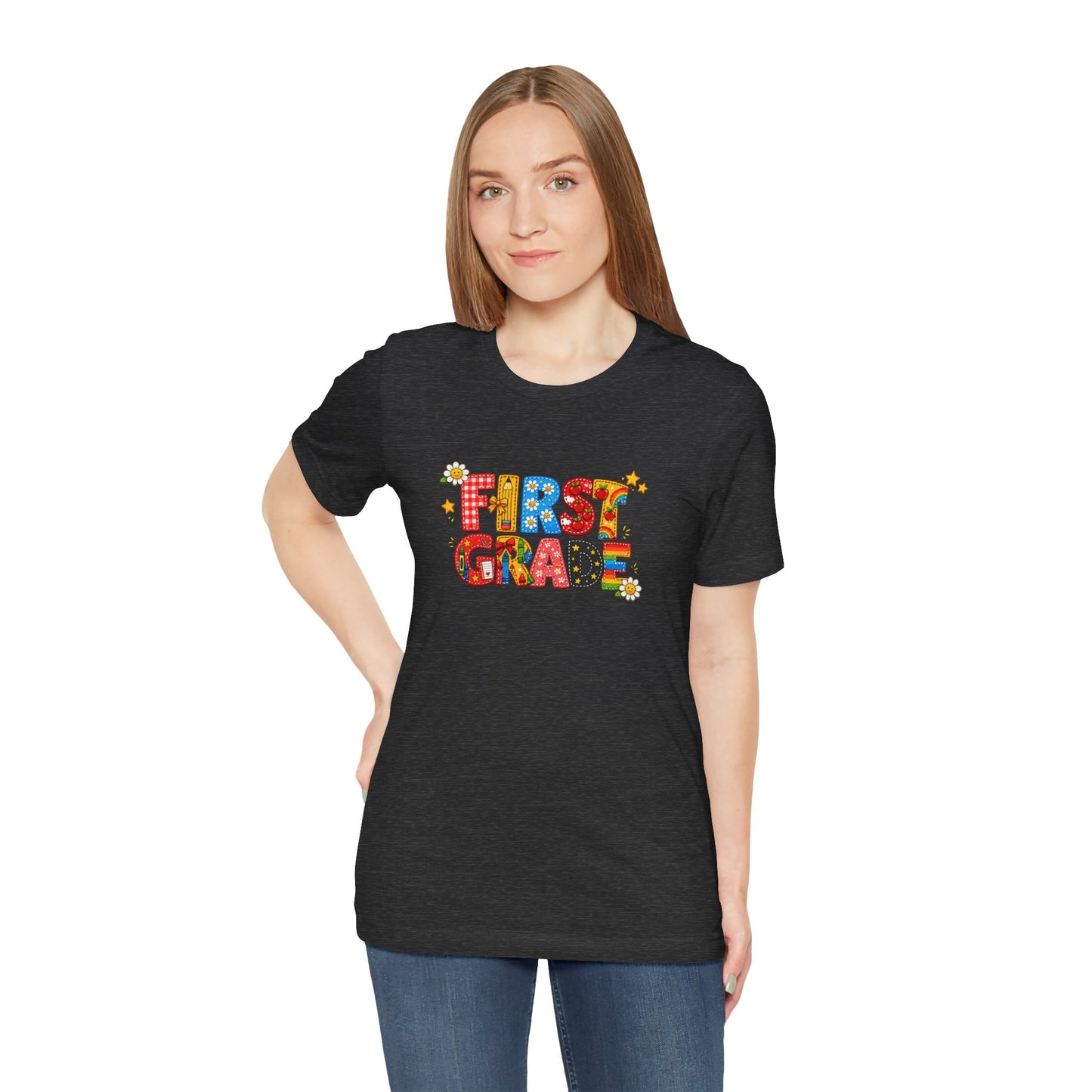 First Grade colorful letters T-Shirt | Back to School tee
