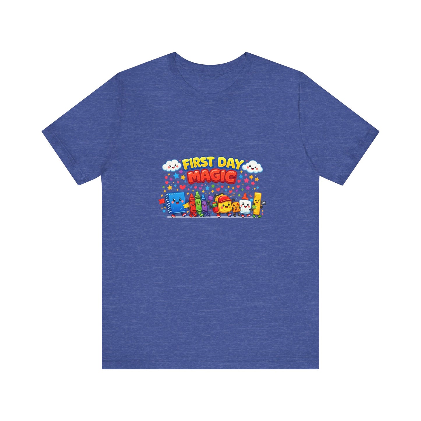 First Day Magic kids characters T-Shirt | Back to School colorful design