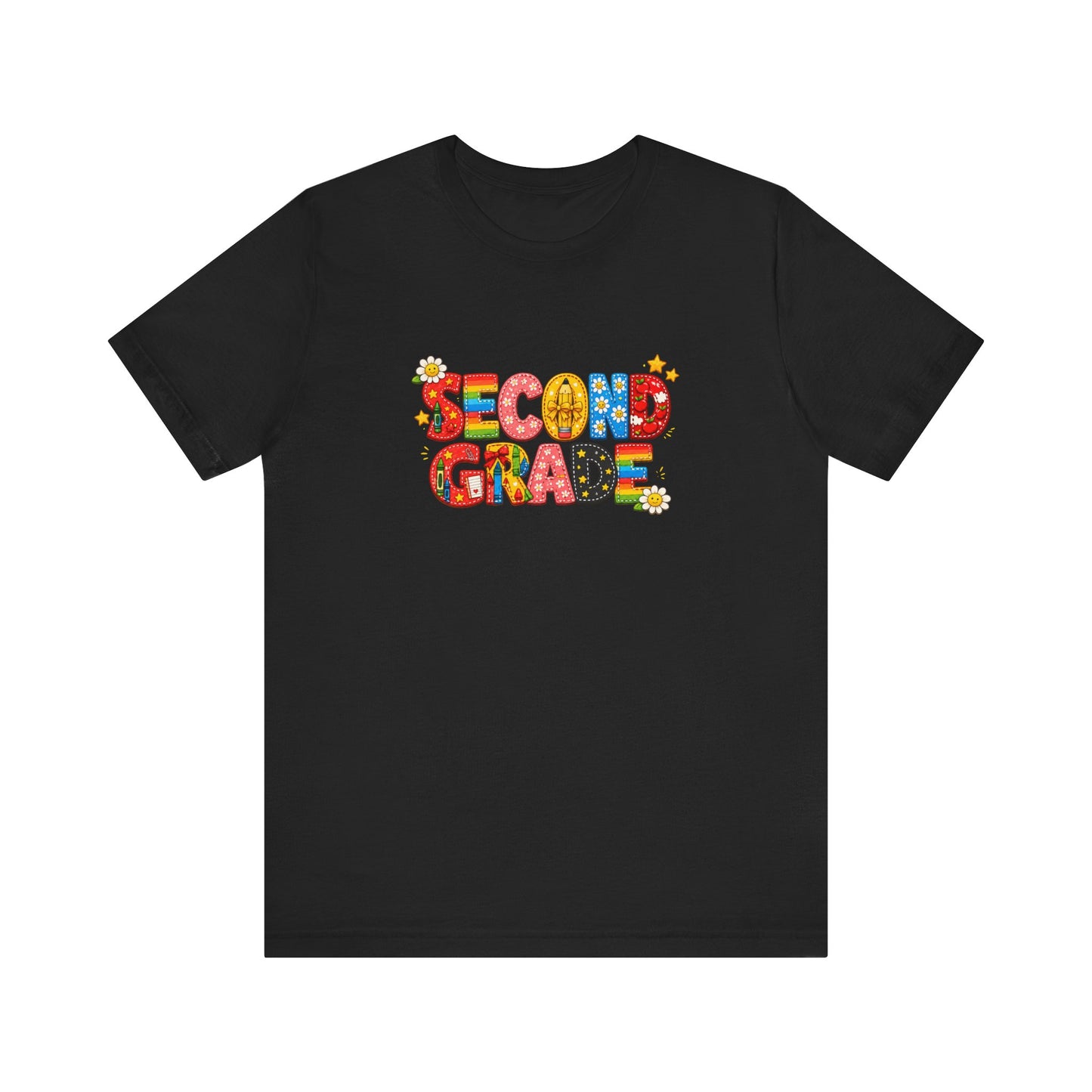 Second Grade colorful school letters T-Shirt | Back to School tee
