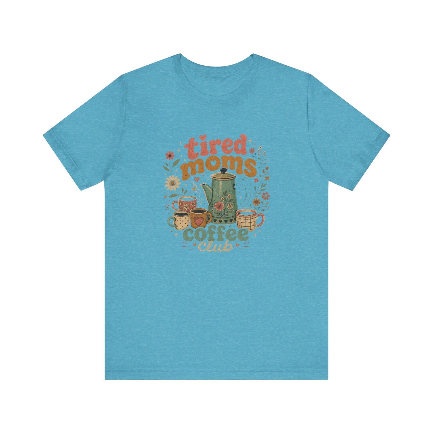 tired moms coffee club Tee | vintage coffee pot design