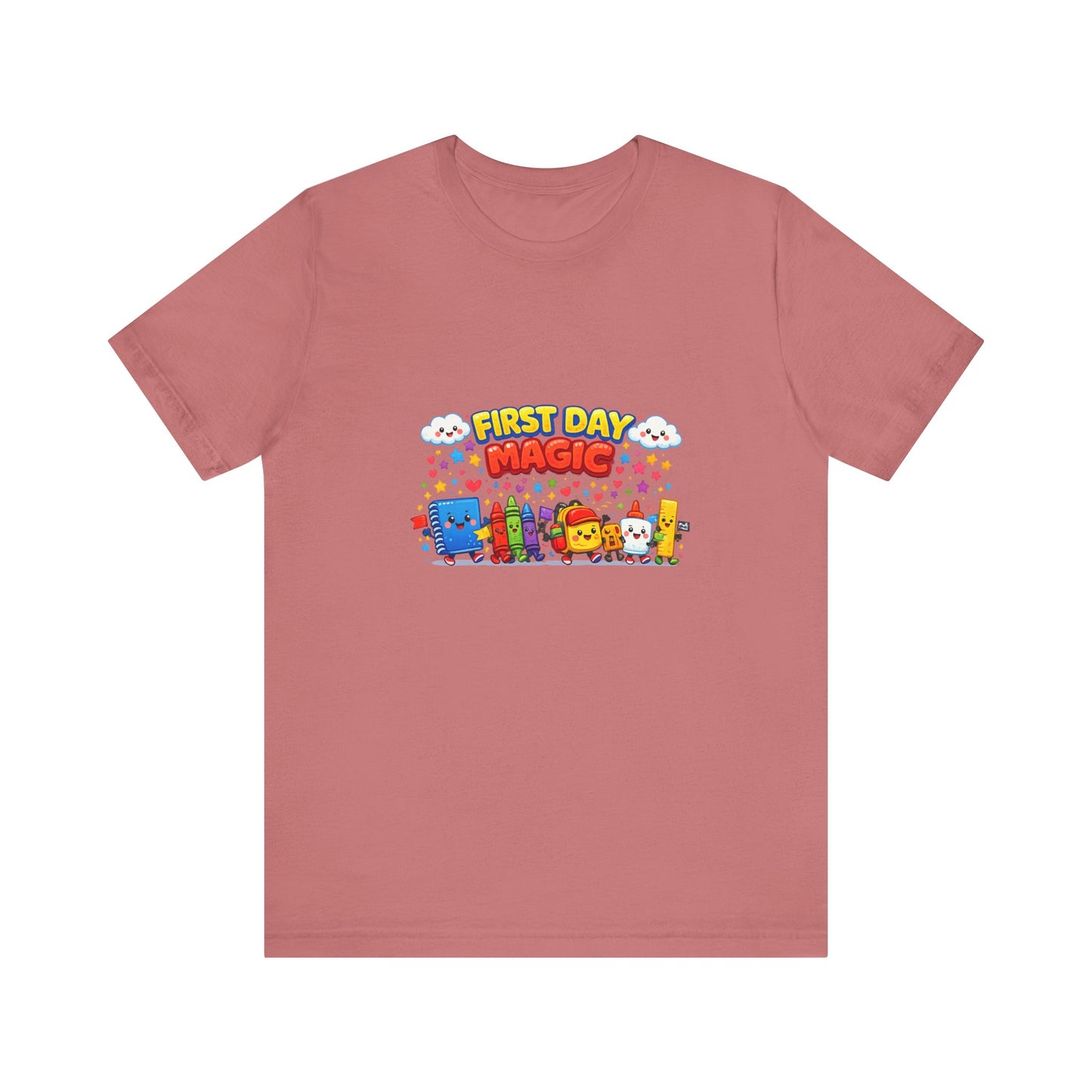 First Day Magic kids characters T-Shirt | Back to School colorful design