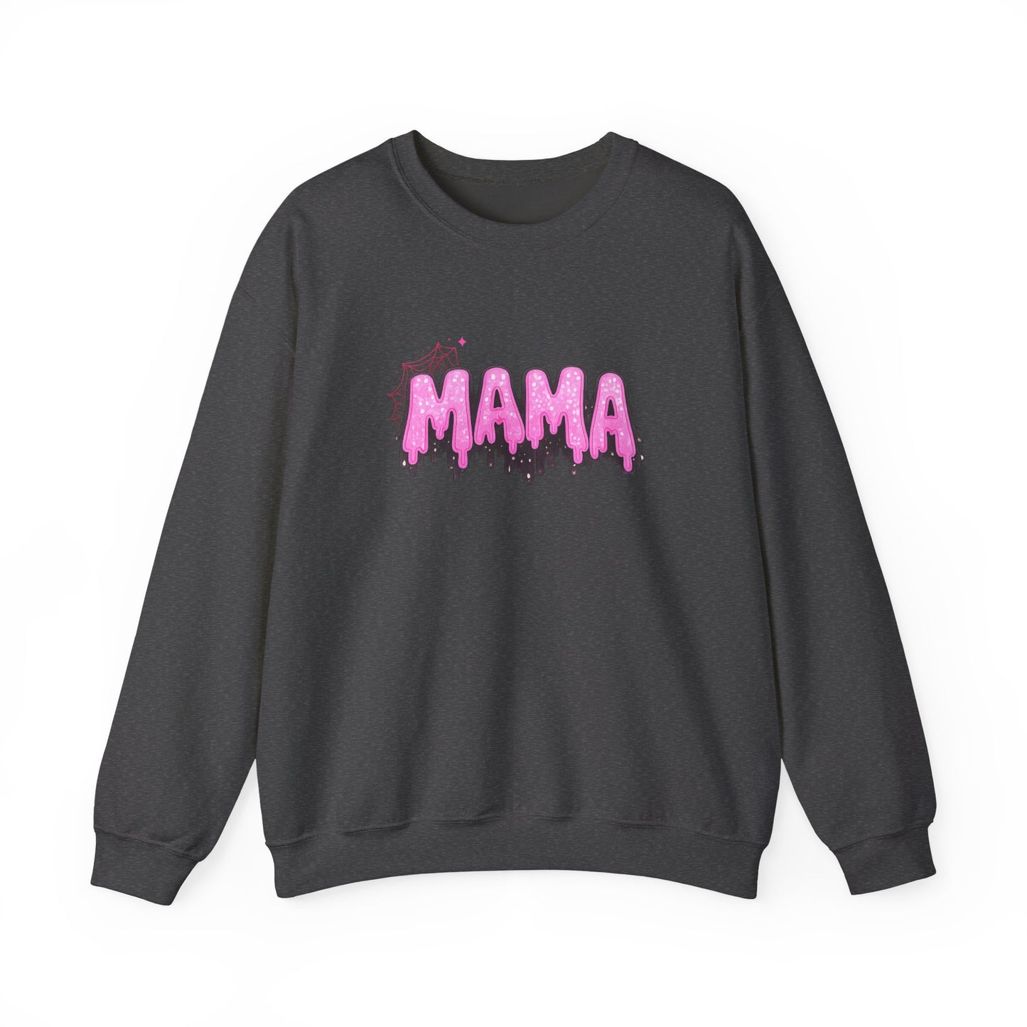 Pink Drippy MAMA Crewneck Sweatshirt | Mom Graphic Pullover
