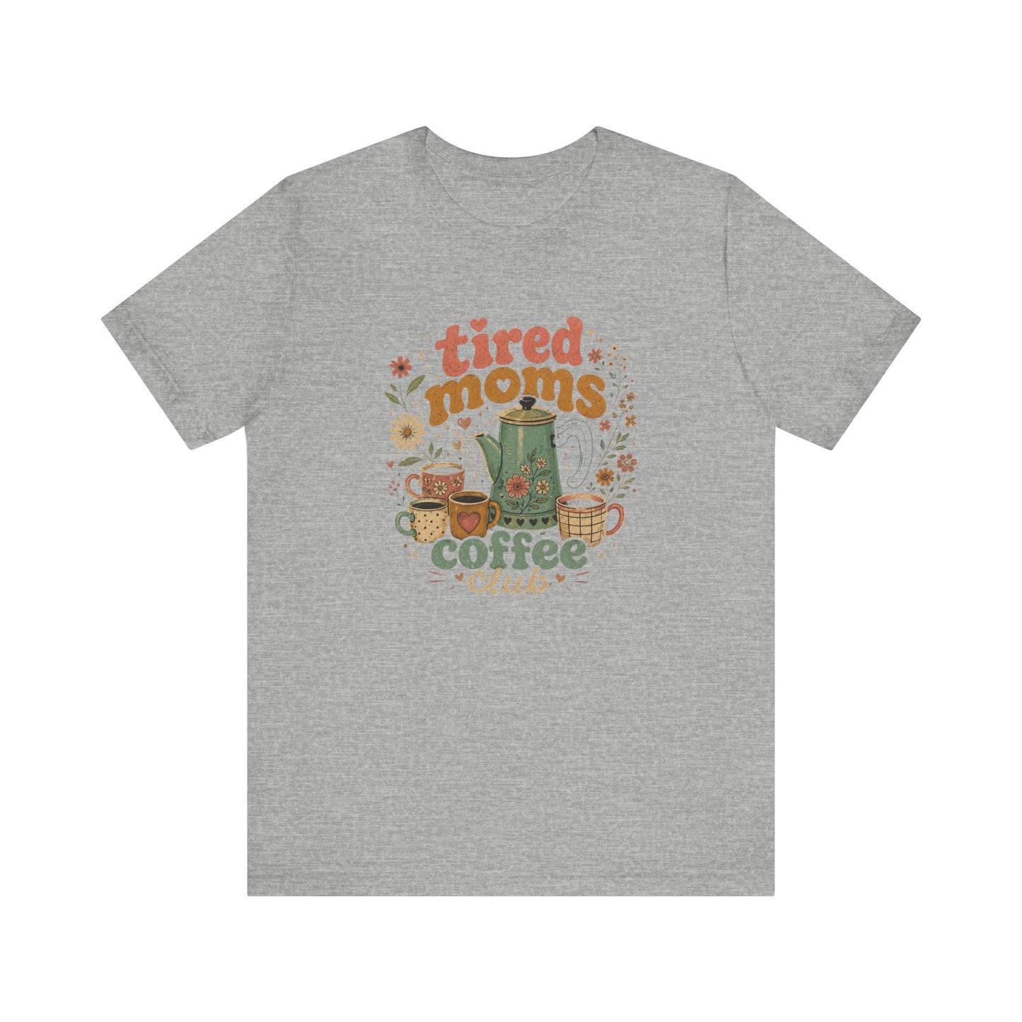 tired moms coffee club Tee | vintage coffee pot design