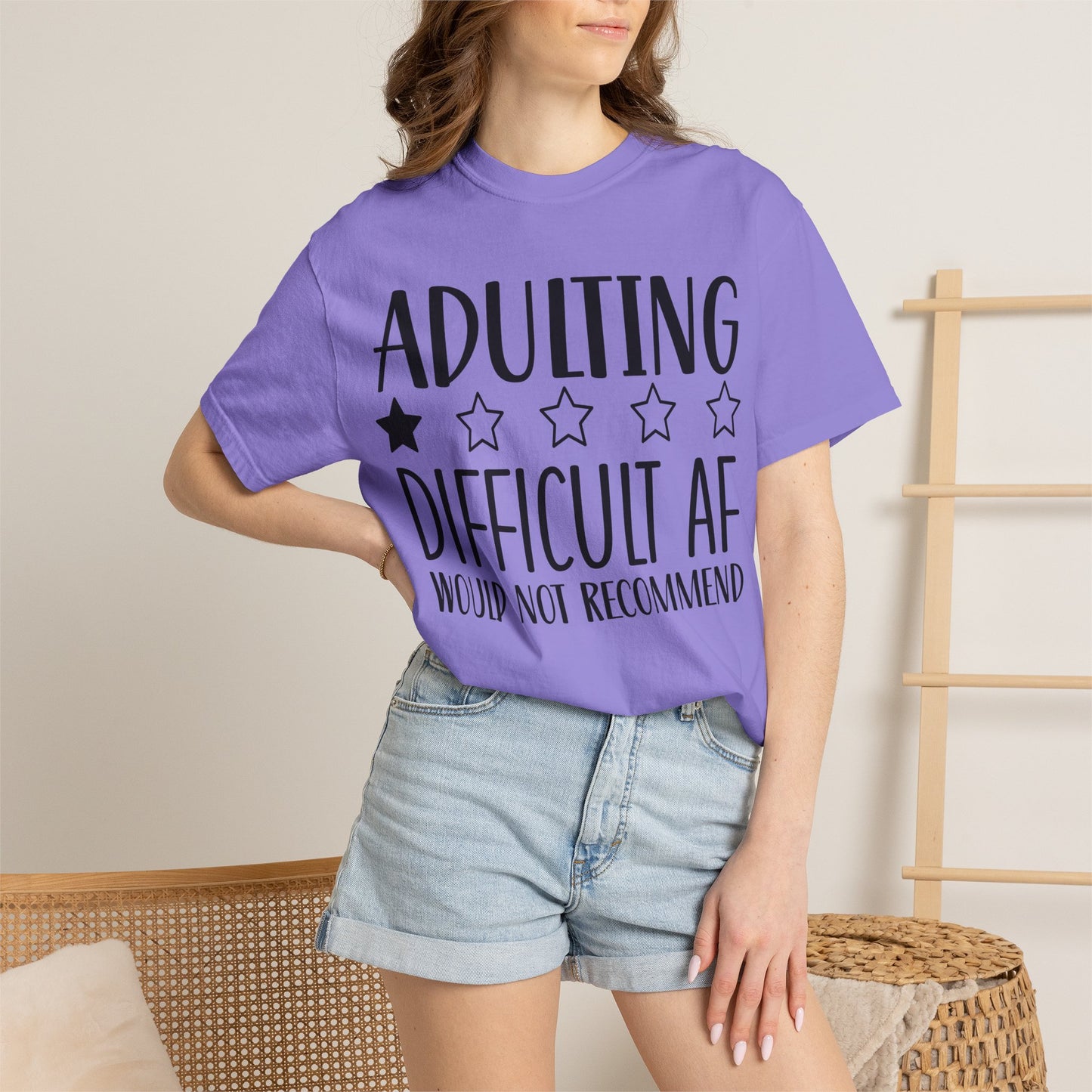 Adulting Difficult AF T-Shirt — Funny 1-Star Review Graphic Tee